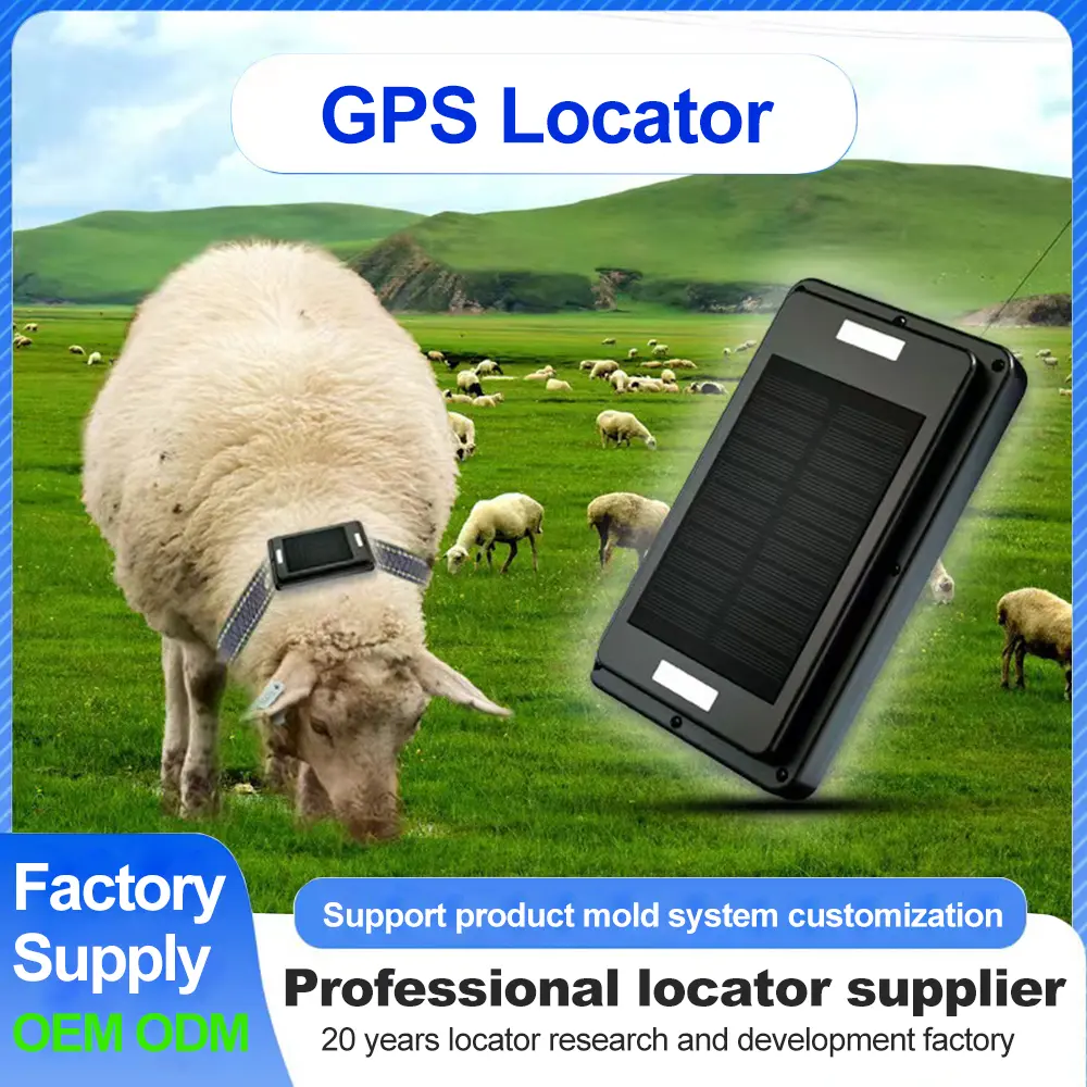gps solar tracker 2024 latest technology GPS tracker system development OEM factory support customization solar gps cattle