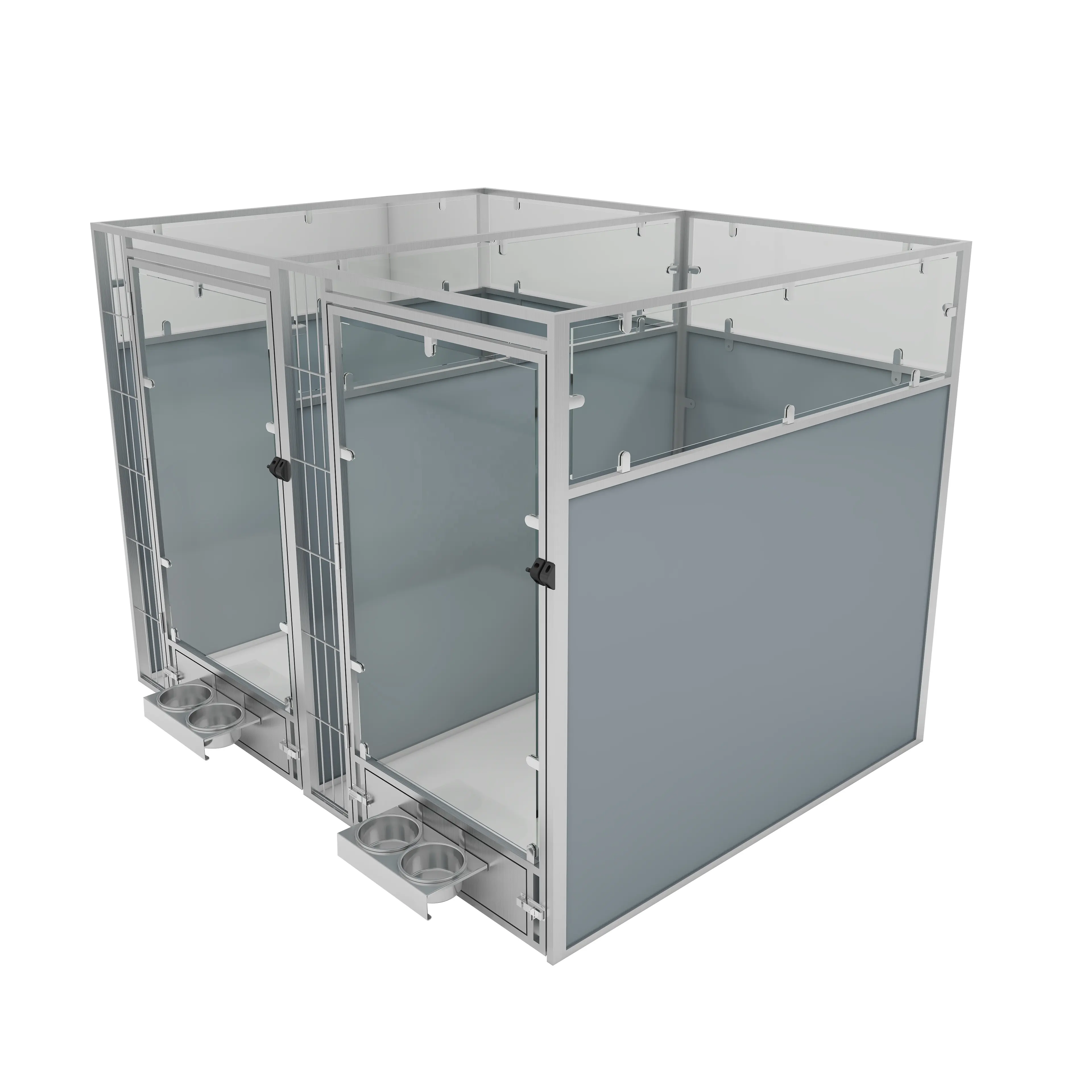 3D Customization Multifunction Pet Kennel Cage Pet Hospital Luxury Kennels Pet Boarding Modular Large Dog Kennel