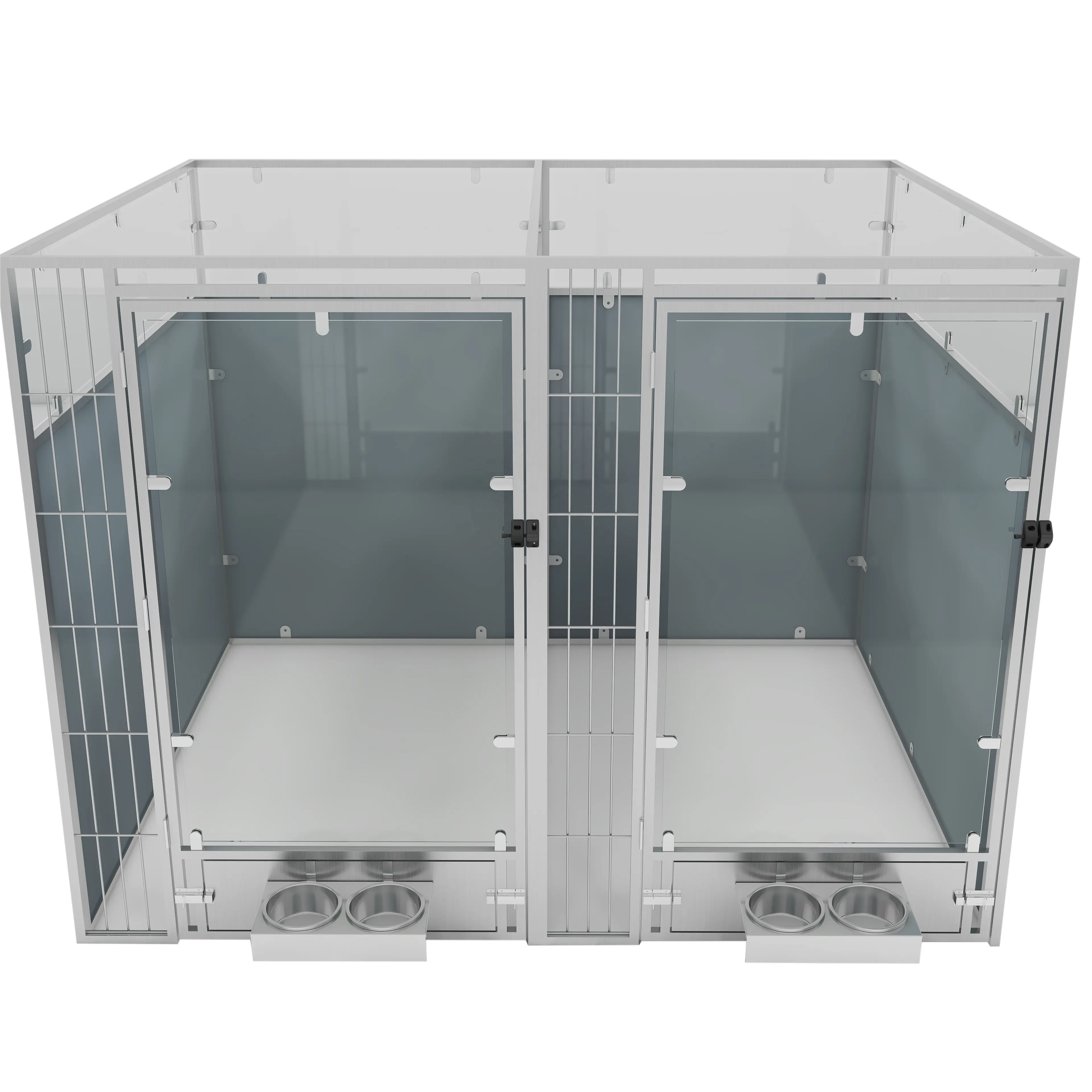 3D Customization Multifunction Pet Kennel Cage Pet Hospital Luxury Kennels Pet Boarding Modular Large Dog Kennel