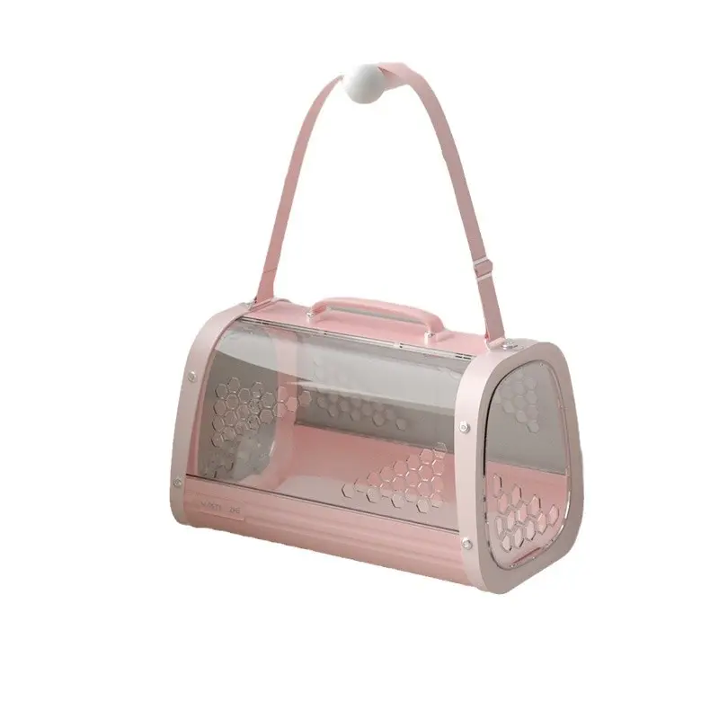 Soft-side Cat Dog Carrier Collapsible Clear Tote for Animals Airline Approved Transparent Pet Carrier Bag Breathable Portable