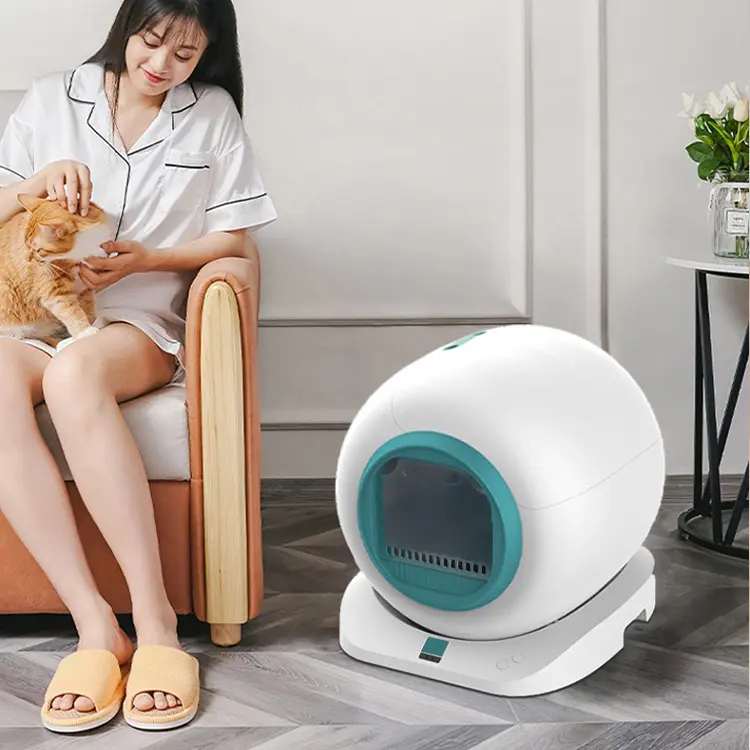 Wholesale Large Automatic Self-Cleaning Electric Cat Litter Pan Low Noise with Pet Care Apps