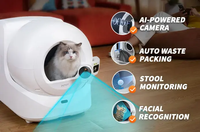 Automatic Cat Litter Box Petkit  Smart App Control for Effortless Self-Cleaning Litter