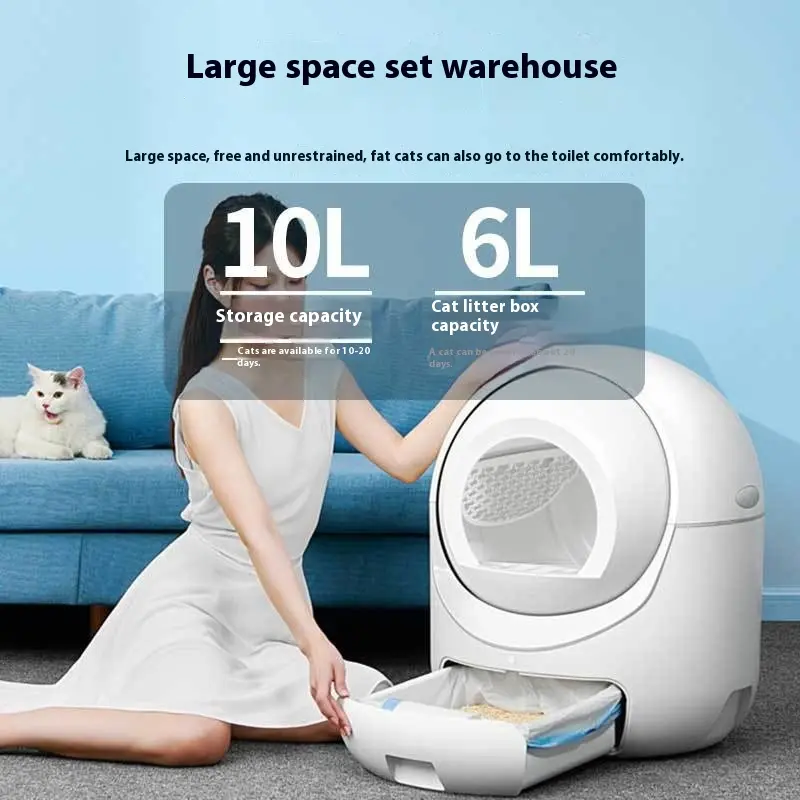 Fully Automatic Smart Cat Litter Box Extra Large Drawer Type Super Large PP Plastic Cat Toilet Deodorizing Cat Supplies