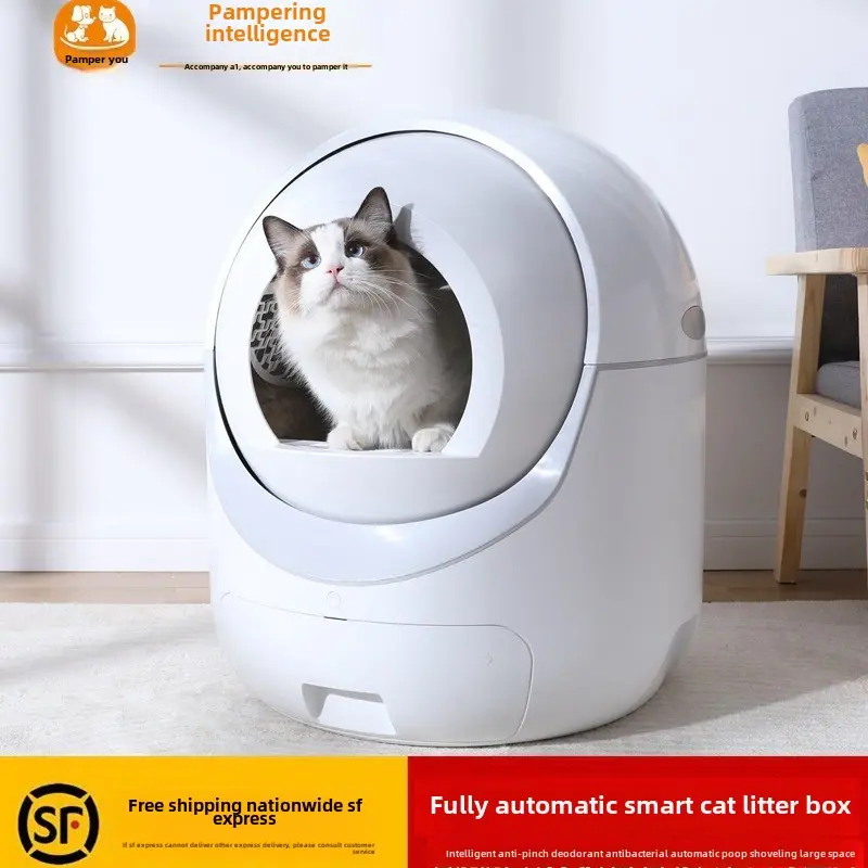 Fully Automatic Smart Cat Litter Box Extra Large Drawer Type Super Large PP Plastic Cat Toilet Deodorizing Cat Supplies
