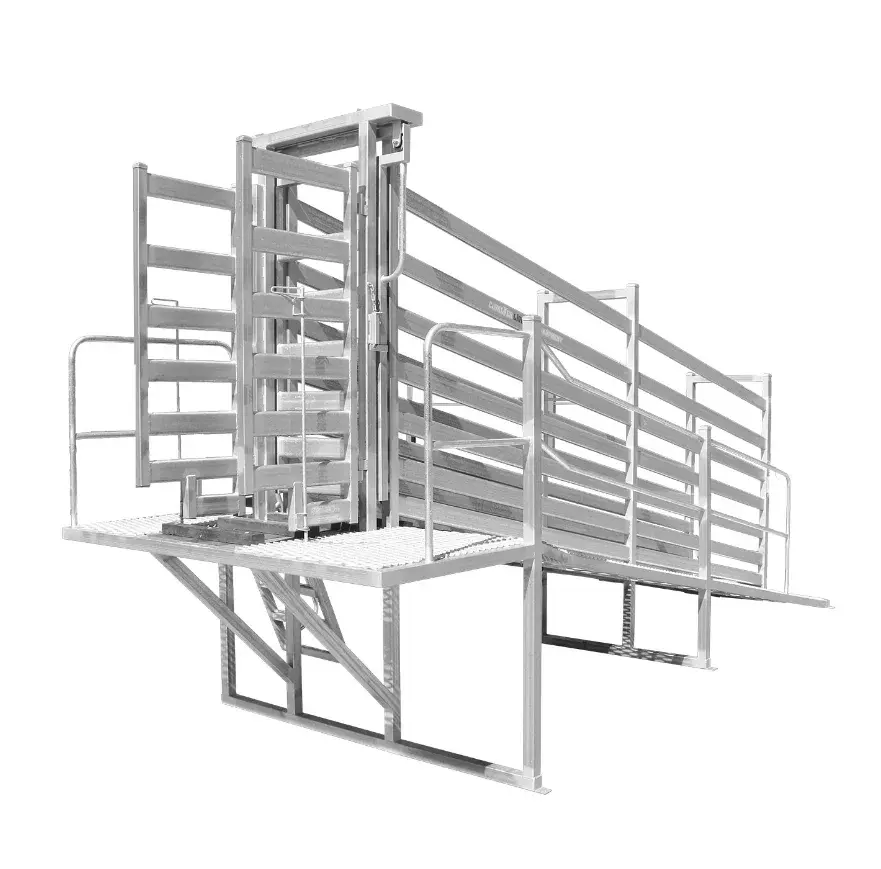 Hot Dipped Galvanized Metal Portable Livestock Loading Ramp Cattle Breeding Livestock Farm Equipment