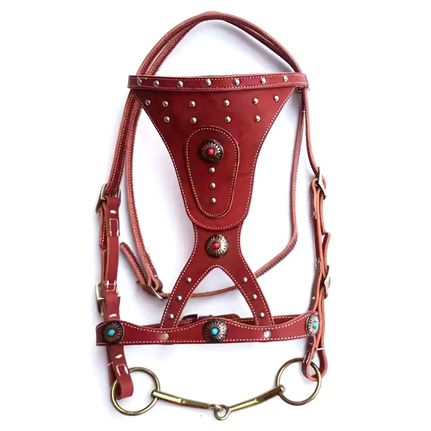 Fancy Leather Horse Bridle With Anatomic Shape and Soft Padded Headpiece for Extra Comfort Horse Bridle