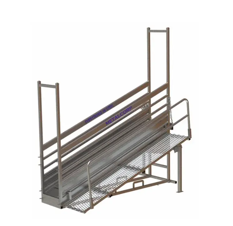 Hot Dipped Galvanized Metal Portable Livestock Loading Ramp Cattle Breeding Livestock Farm Equipment