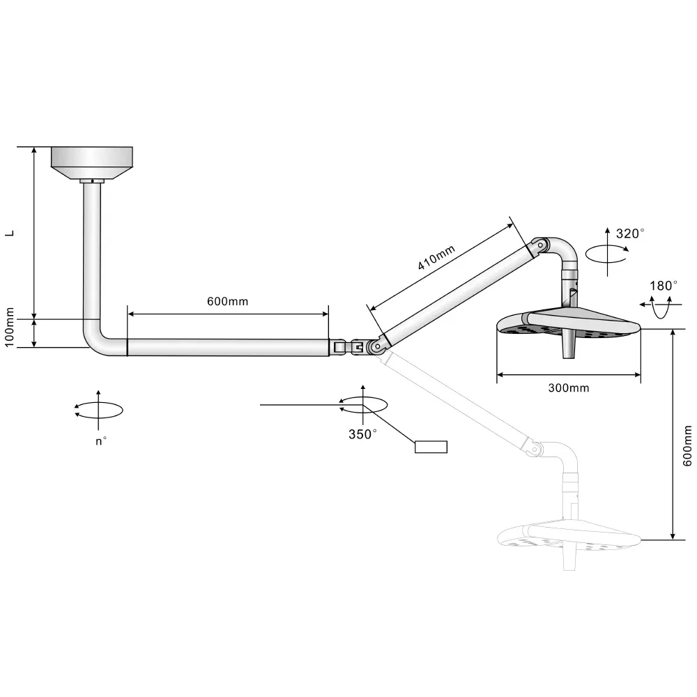 Veterinary Surgical Instruments High Precision Tools for Animal Surgery 300 Ceiling Operation Light Pet Inspection Surgical Lamp