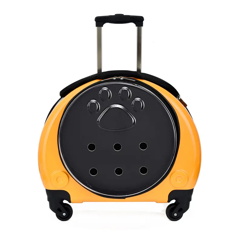 20'' Cute Cartoon Cat Dog Hardside Carry-on Luggage 360 Degree Rotation Plastic Backpack Zipper Closure Solid Pattern Suitcase