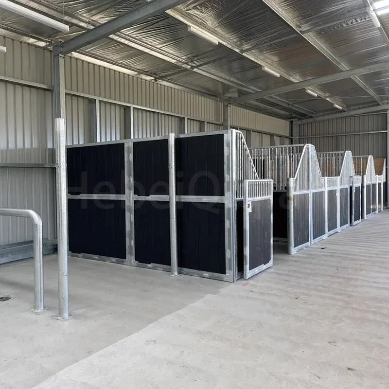 Equestrian Sliding Door Metal Frame Bamboo Horse Stable Panels With Steel Frame