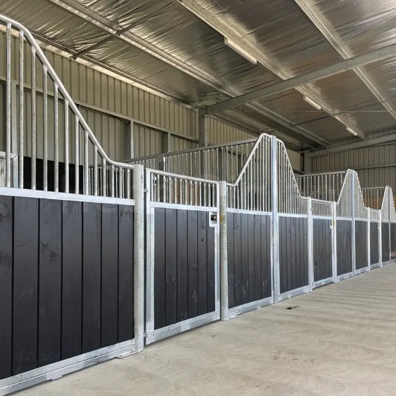 Equestrian Sliding Door Metal Frame Bamboo Horse Stable Panels With Steel Frame