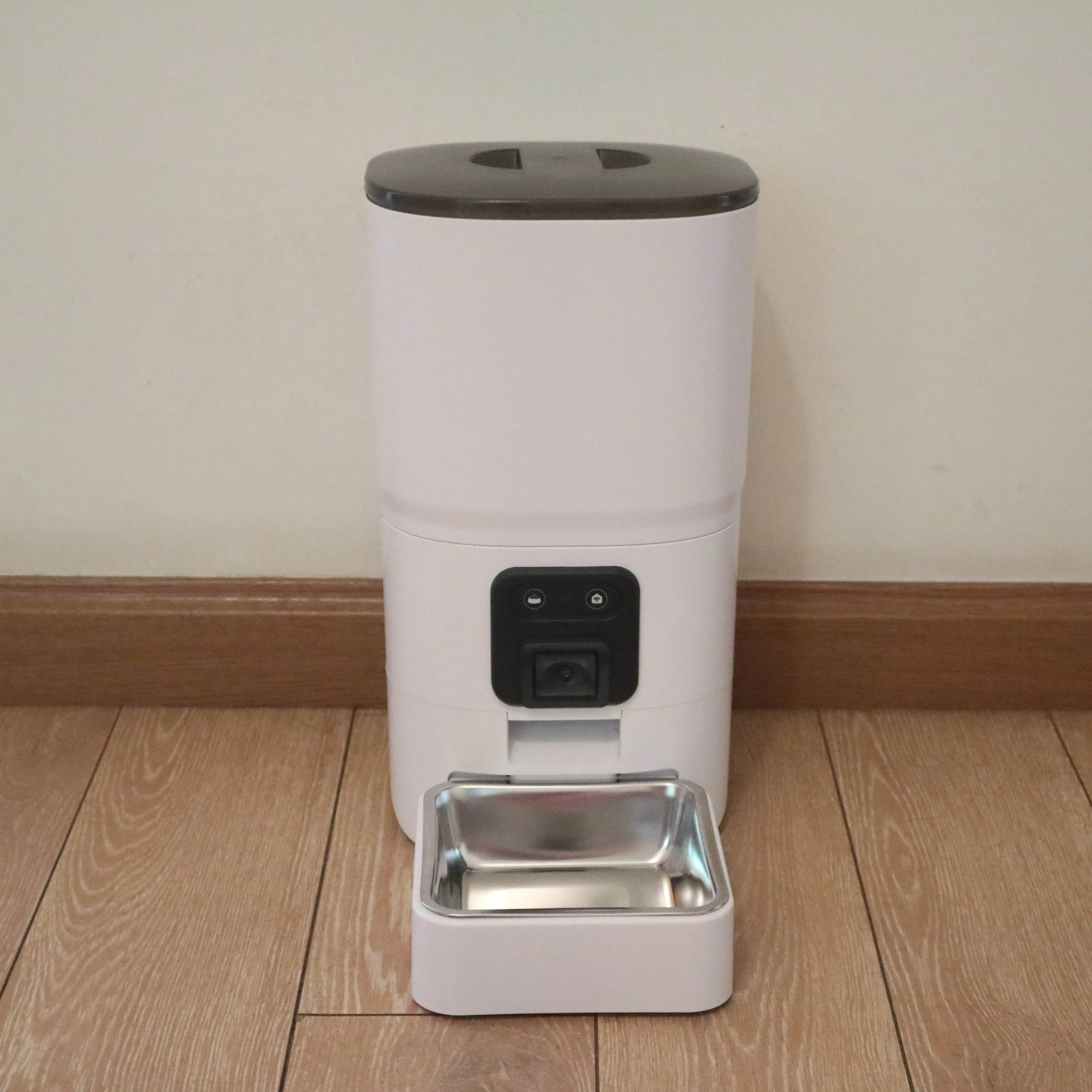 6L Rotatable HD Camera Smart Automatic Pet Cat Food Dispenser Detachable Pet Dry Food Feeder with Timer