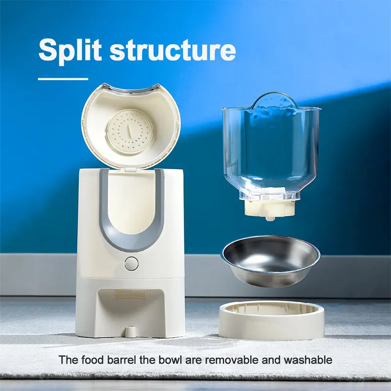 Wholesale Smart Tuya App Control Monitoring Large Capacity Dual Power Supply Operated Automatic Cat Dog Food Dispenser