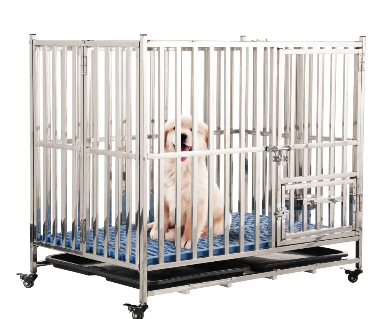 Made in China Pet  Cheap Dog Cage Stackable  Kennel Cage Stainless Dog Cage for Large Breed Dog