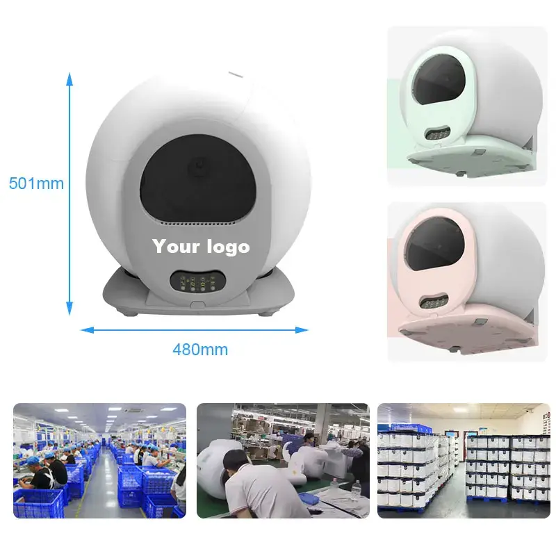 Fast shipping low noise app wifi touch control Intelligent electric self cleaning large smart automatic cat litter box