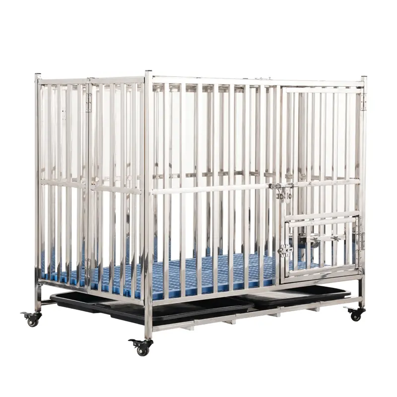 Made in China Pet  Cheap Dog Cage Stackable  Kennel Cage Stainless Dog Cage for Large Breed Dog