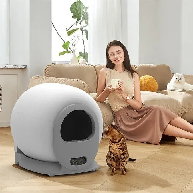 Fast shipping low noise app wifi touch control Intelligent electric self cleaning large smart automatic cat litter box