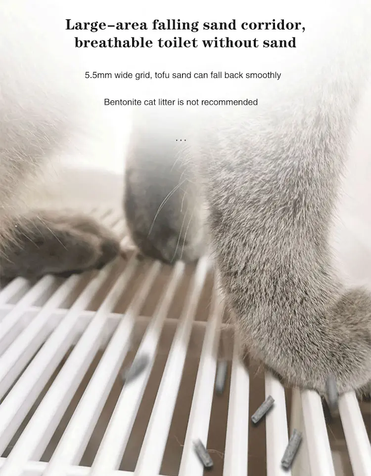Factory Wholesale Cat Litter Box Large Space Price Anti-splash Square Cleaning Litter Box Toilet for Cats