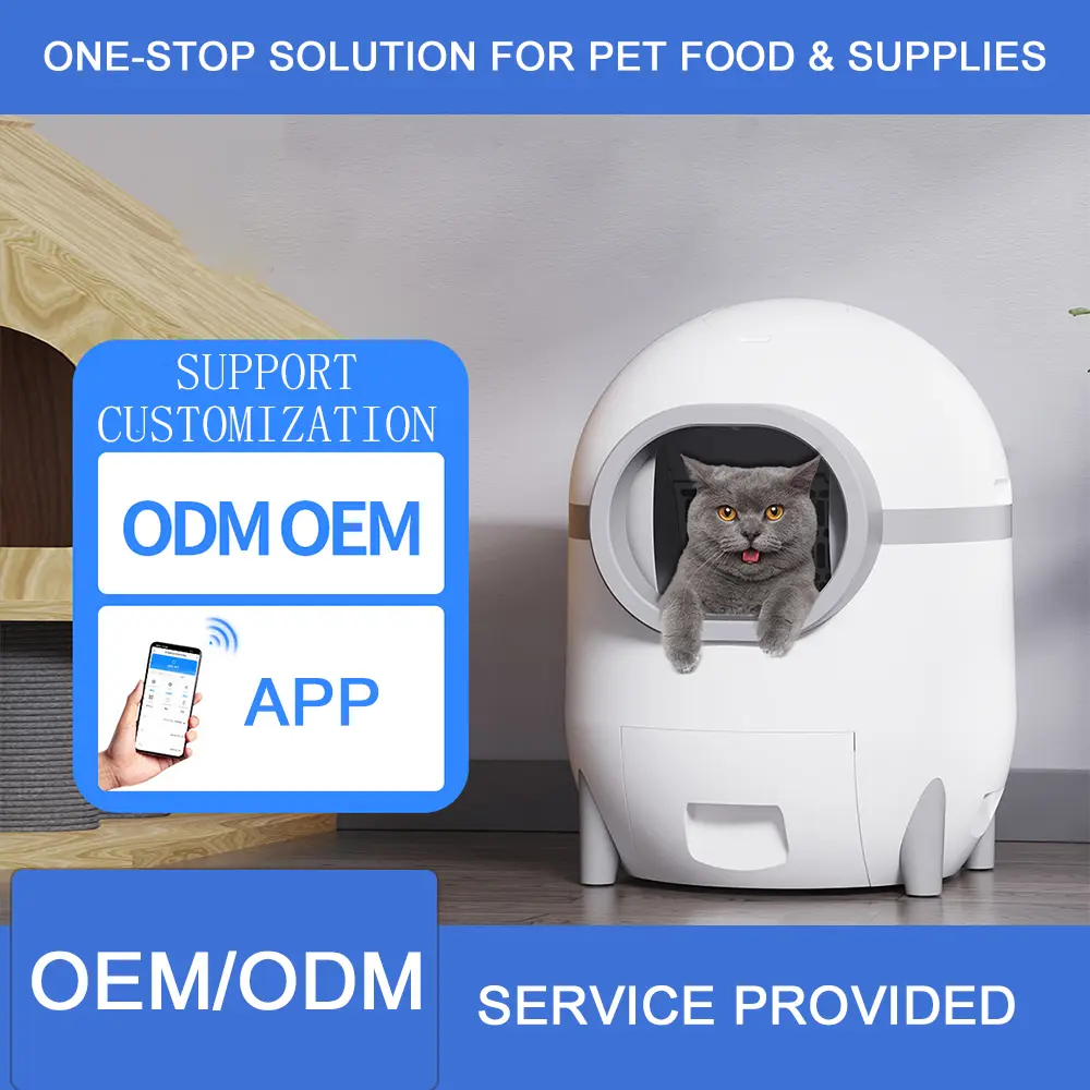 Pet Supplies Smart Large Cat Litter Box Fully Enclosed Automatic Cat Toilet for Cats