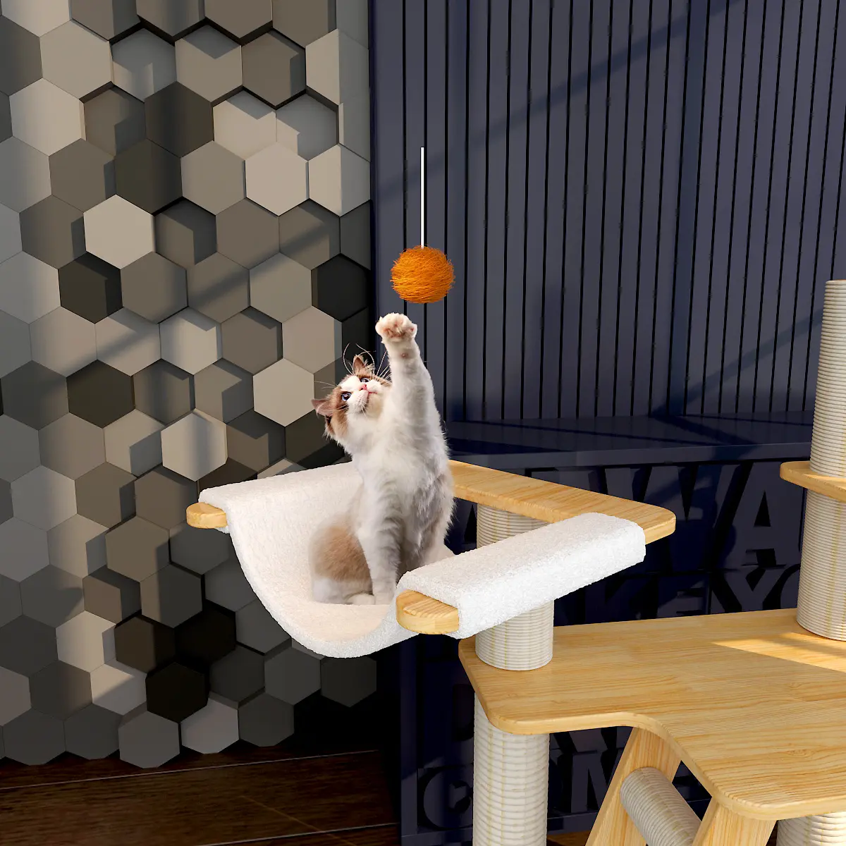 Hot Sell Modern Multi-Level Cat Climbing Frame Cat Tree Towers Pet Play House Furniture for Cat