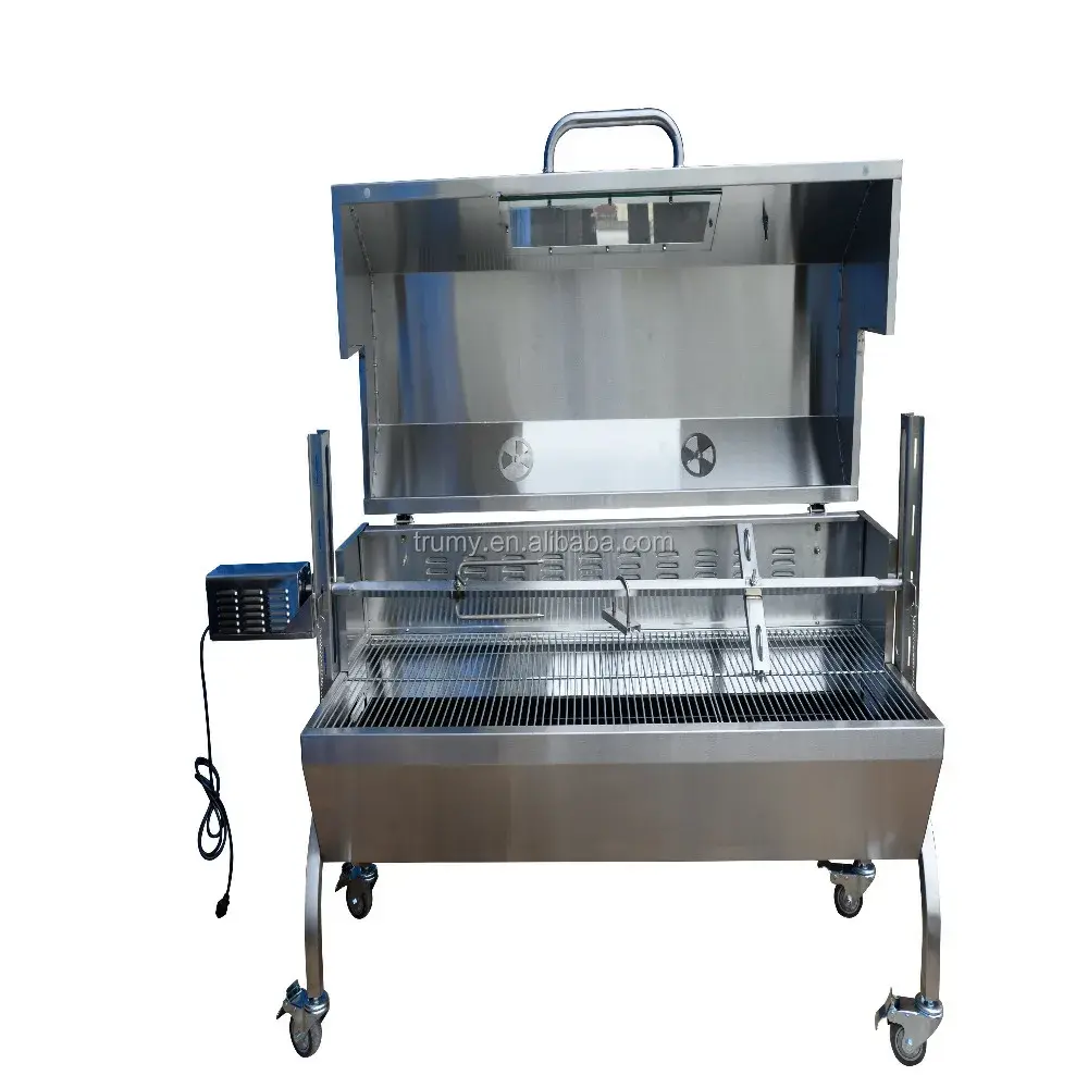 Stainless Steel Goat Pig Chicken BBQ Spit Rotisserie Roaster w/ Electric Motor