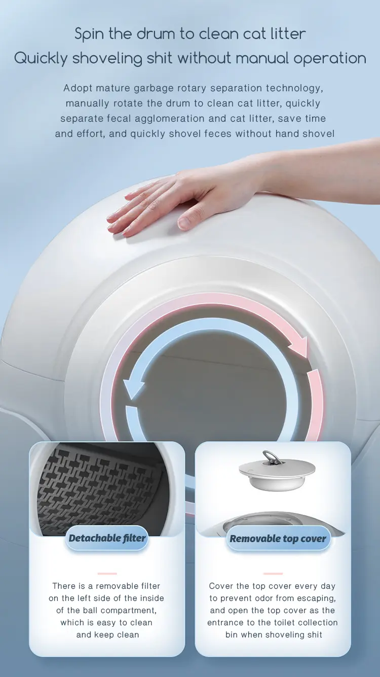 Hot Sale Warehouse Semi-Intelligent Self Cleaning Cat Toilet Smart Cat Litter Box for Cats