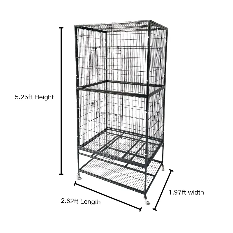 High Quality Large Space Bird Cage Foldable Breeding Cage Double-layer Bird Cage Suitable for Parrots, Pigeons and Canaries