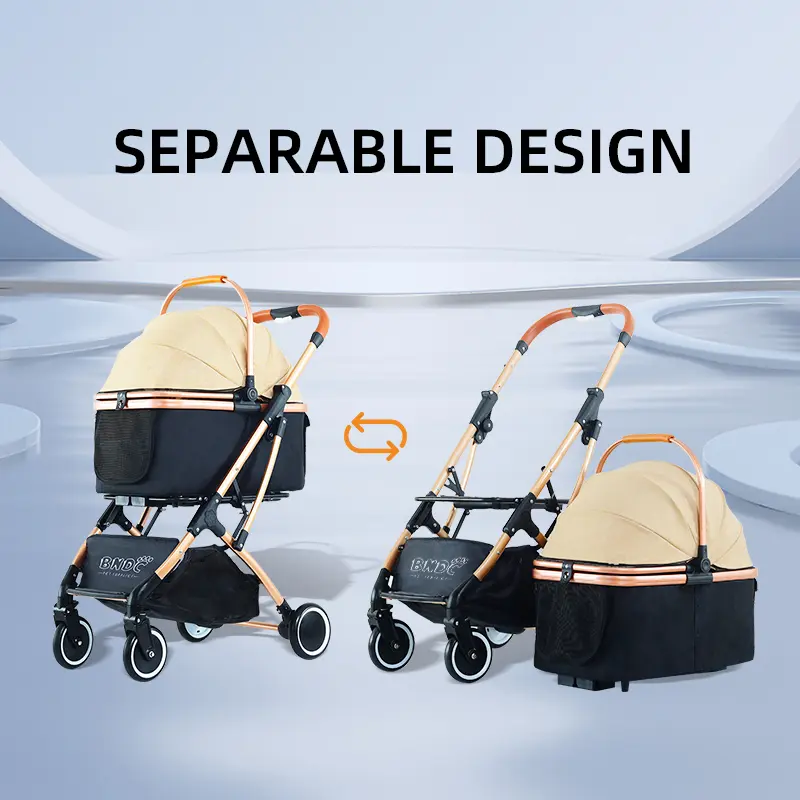 Luxury 4 Wheel Small Pet Stroller for Cat/pet Fold Travel Stroller  /wholesale Dog Stroller Pet Carrier