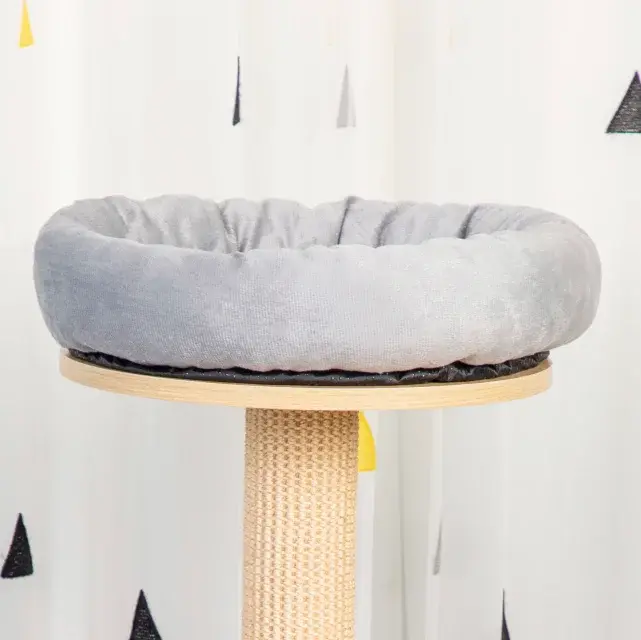 Interactive cat climbing frame three layer cat jump platform integrated cat toy with mouse pendant