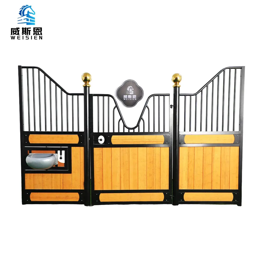 Equine Horse Stable Temporary Steel Frame Stable with Boards for Stable Shed