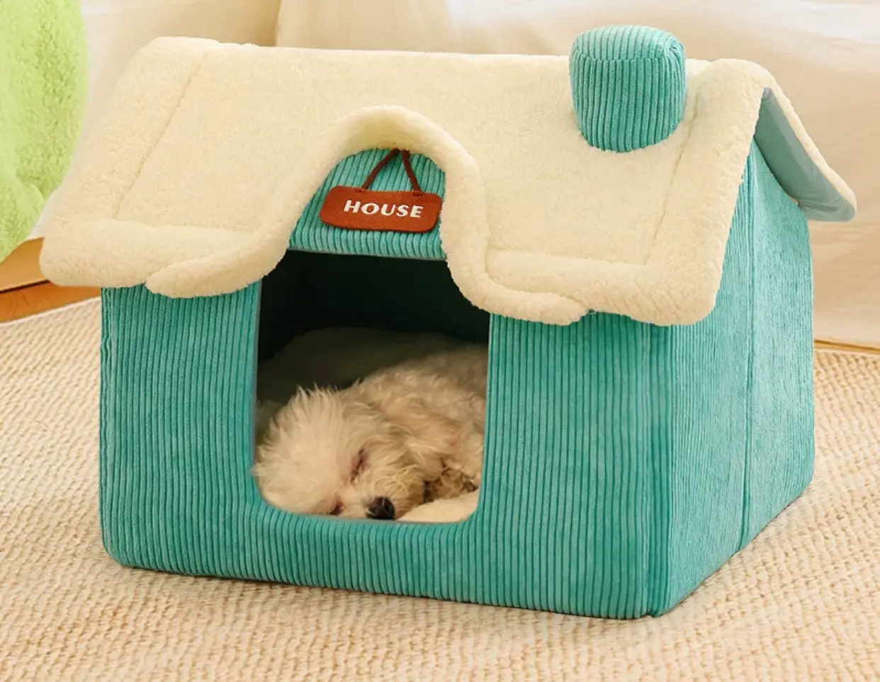 Cat Bed Universal for All Seasons Winter Warm Dog Bed House Closed Bed House Villa Can Be Disassembled