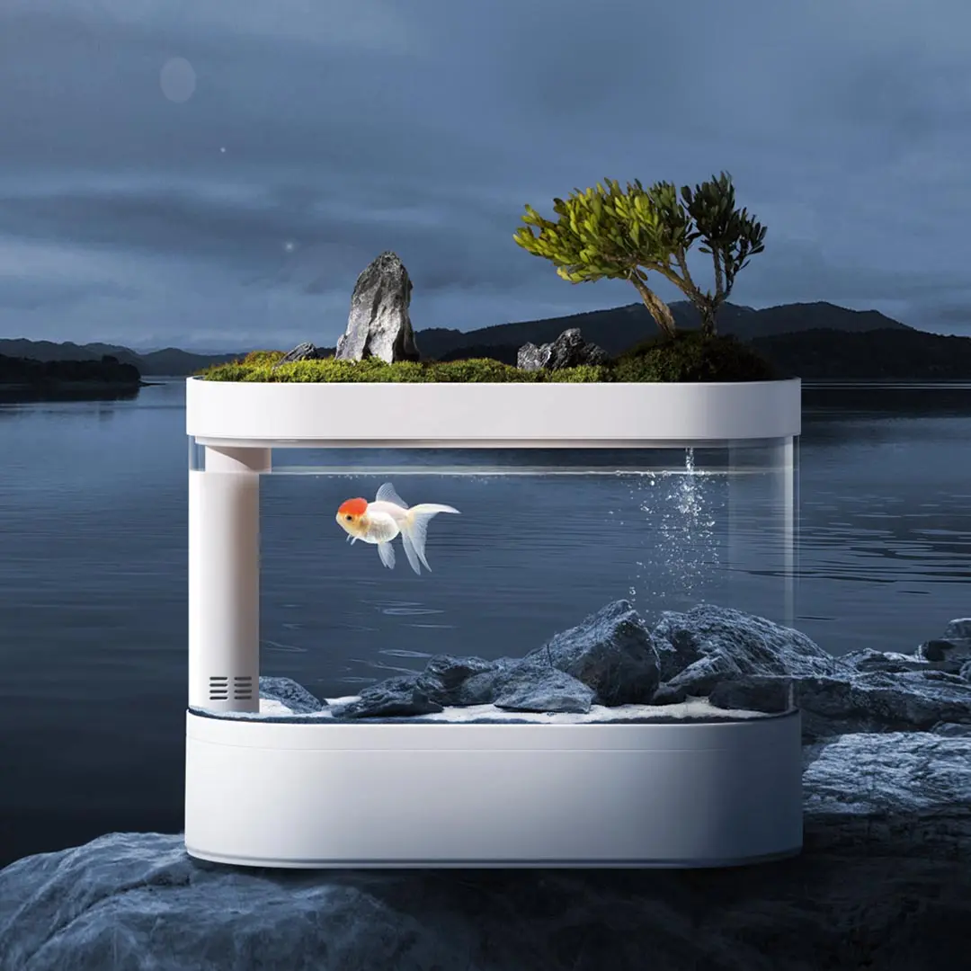 Smart Fish Tank Ecological Bottom Filter Fish Tank Desktop Aquarium Tank for Fish