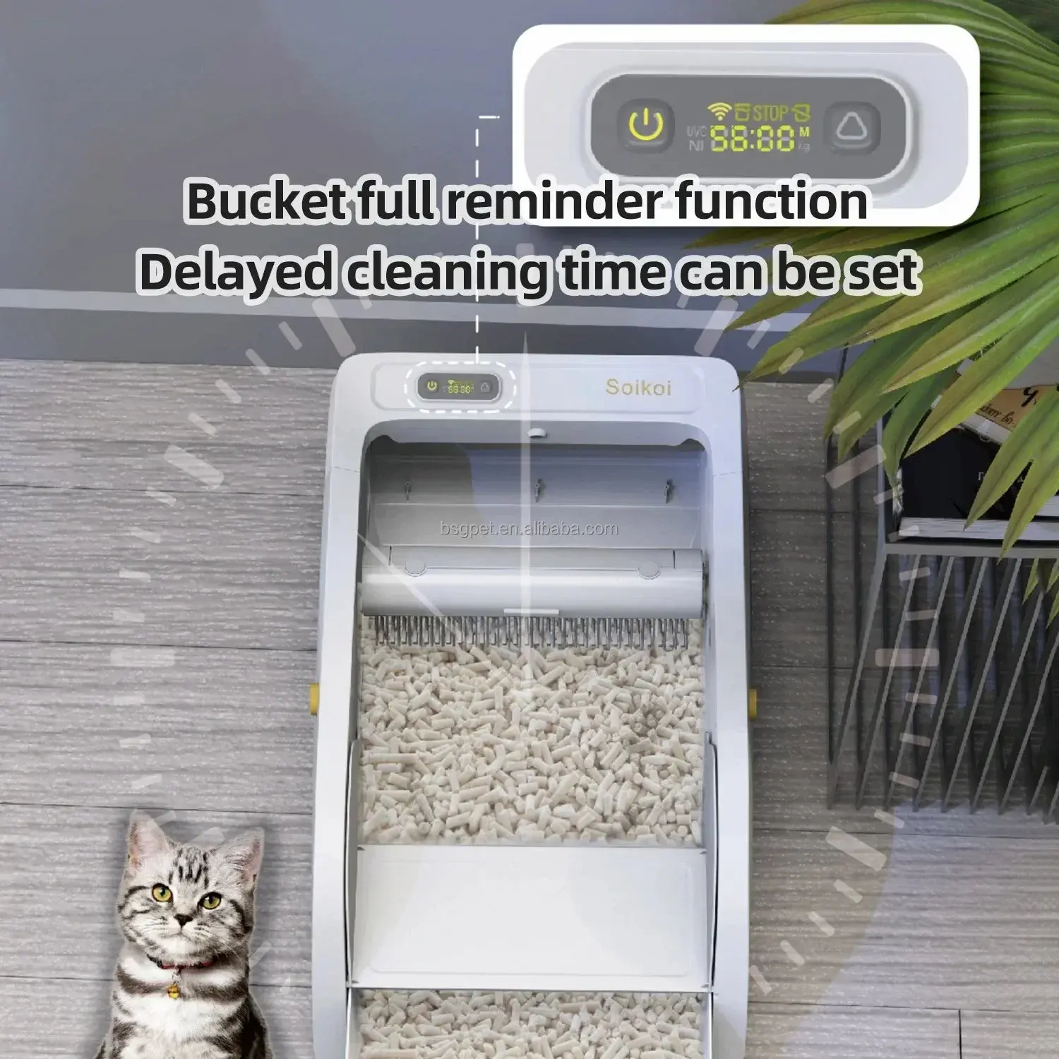 2024 Best New Smart Cat Litter Box Top Selling Plastic Product Automatic Cat Toilet for Cat Litter Clean