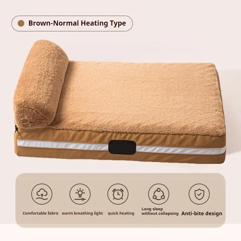 New Electric Heating Pet Nest Waterproof Rectangular Kennel for Cats Dogs Deep Sleep Comfortable Winter Nest Removable Washable