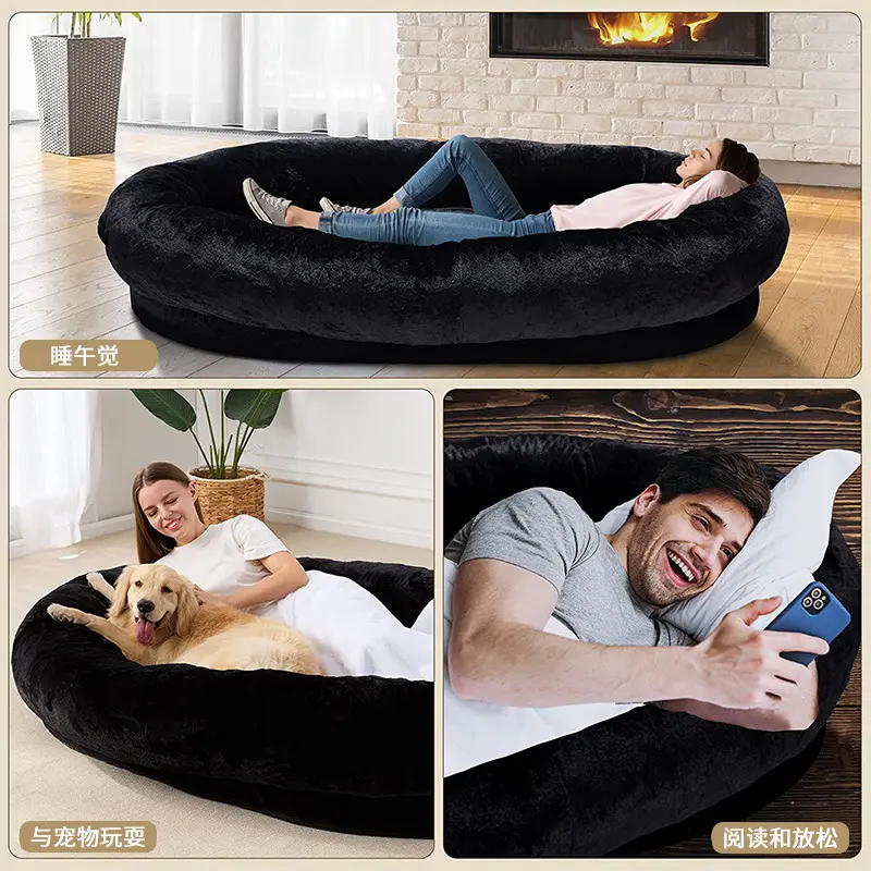 Removable and Washable Dog Bed  Pet Memory Sponge Sofa Bed Large Dog Pad