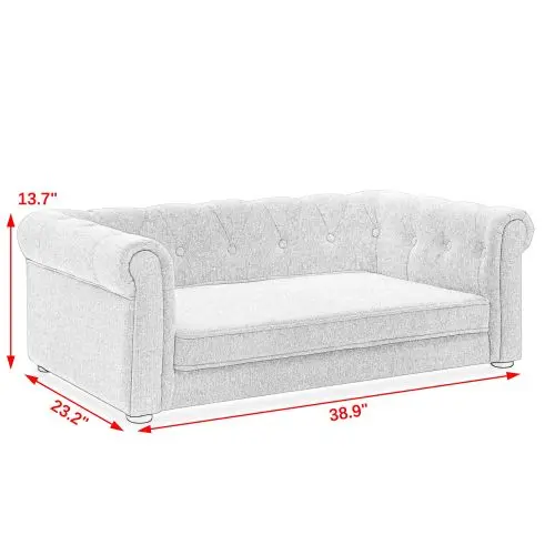 Elegant rectangular pet bed suitable for medium and large dogs, durable elevated dog sofa bed and comfortable dog sofa.