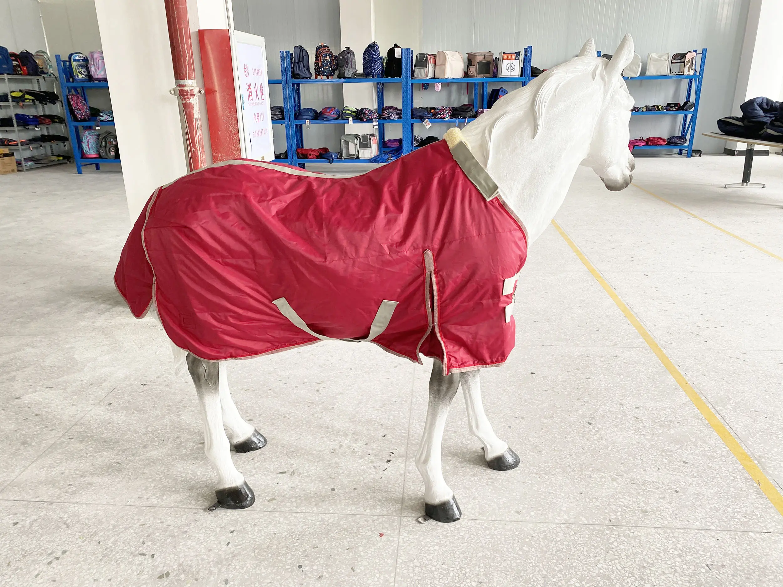 High Quality 1200D Polyester Wine Red Horse Rug Winter Warm Waterproof Breathable Horse Quilted Blanket