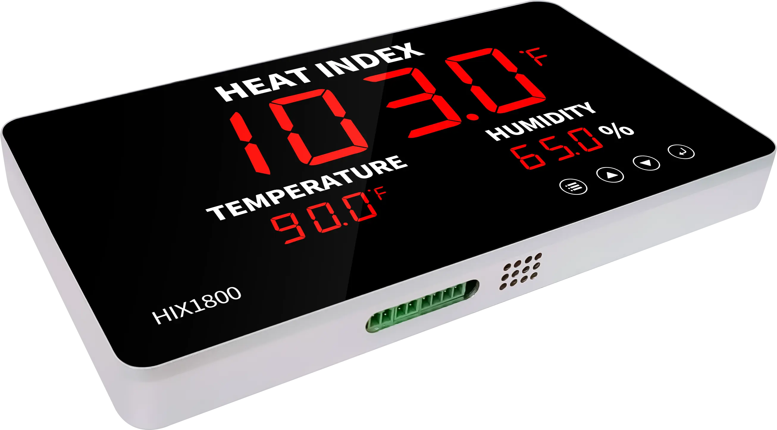 Heat Index Meter for Sauna Aluminum Alloy Shell with LED Display & Switchable °F/°C Digital Thermometer for Indoor Outdoor Use
