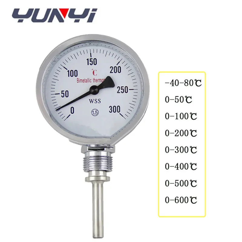 Stainless Steel Industrial Temperature Gauge Bimetal
