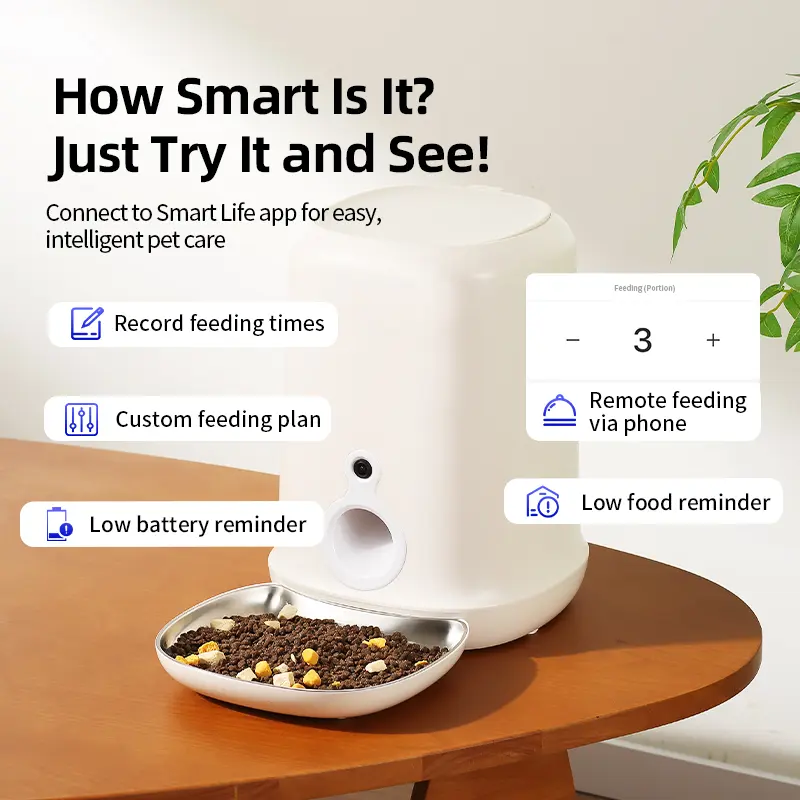 New Design Automatic Smart Pet Feeder Multifunctional Food Control Dispenser for Cat & Dog