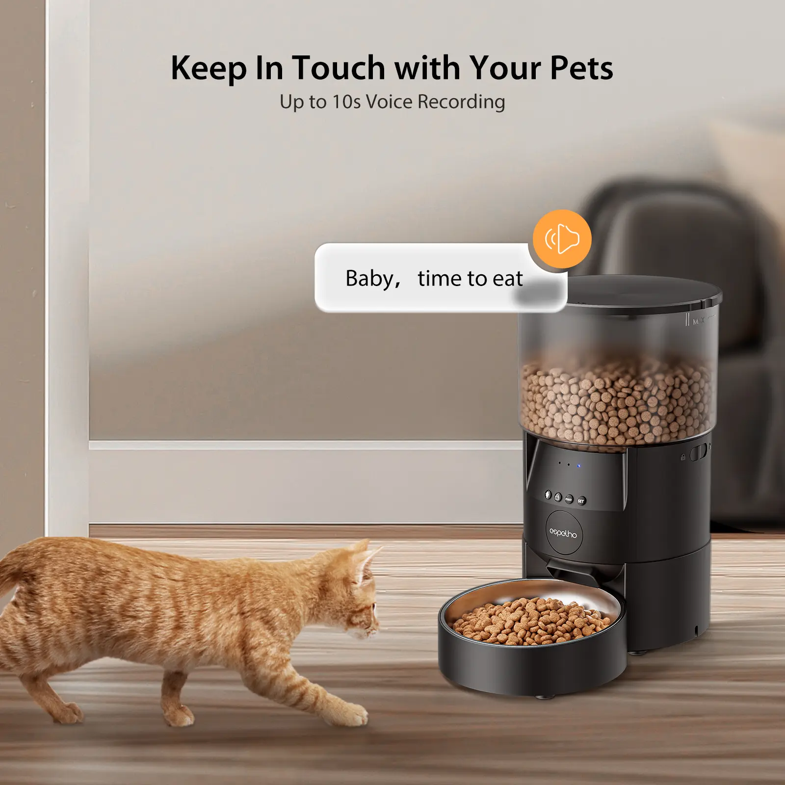 New Arrival Smart Wifi Pet Feeder Mobile App Wifi Remote Control Intelligent Automatic Pet Dog Cat Food Dispenser