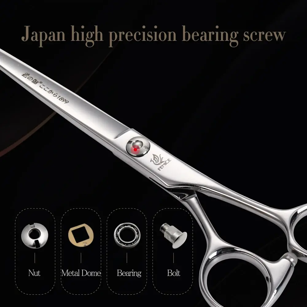 Fenice ATS 314 Alloy Steel Sharp Blade Fenice Professional Pet Grooming Straight Scissors
