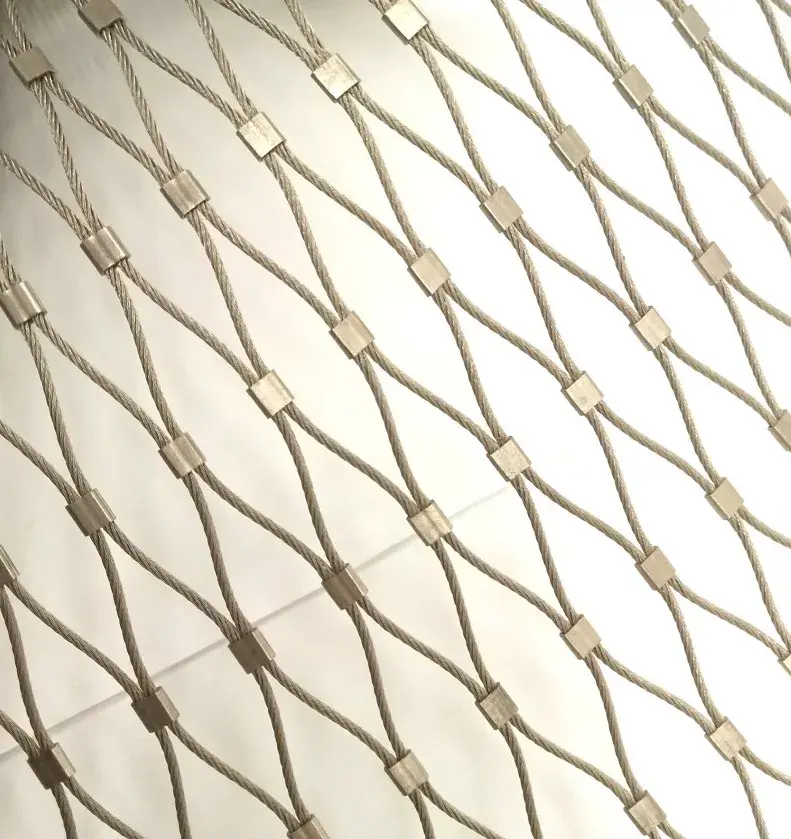 high quality Bird cage parrot stainless steel wire rope mesh net aviary mesh