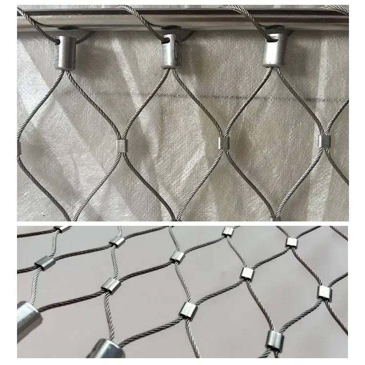 high quality Bird cage parrot stainless steel wire rope mesh net aviary mesh