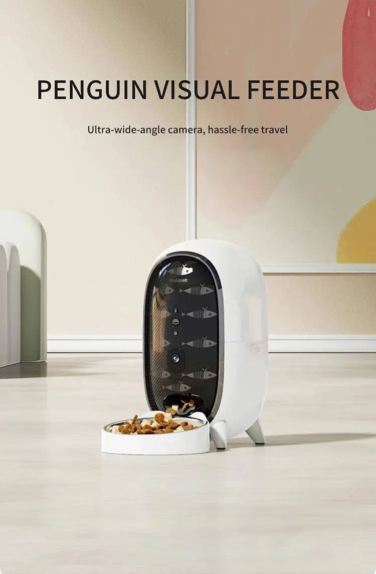 Automatic Wifi Smart Pet Food Dispenser 3L Capacity Stainless Steel Bowl Small Rounded Shape Dog Cat Feeder Love Factory Sale