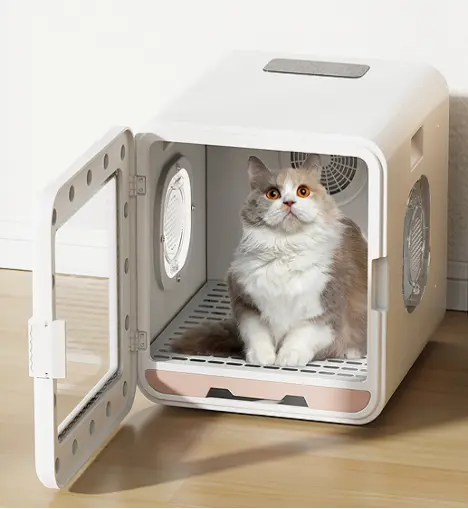 Pet Drying Box Quiet Smart Temperature Control Pet 360 Dry Bath Blower Box for Cats and Puppies