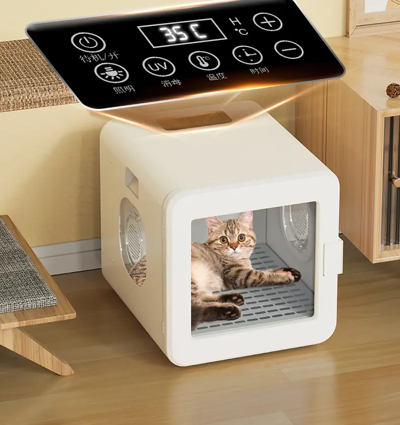 Pet Drying Box Quiet Smart Temperature Control Pet 360 Dry Bath Blower Box for Cats and Puppies