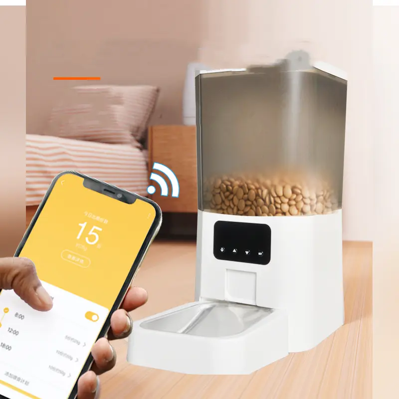 Automatic Cat Feeder WiFi  Video Smart Pet Feeder 6L Auto Dog Food Dispenser for Dry Food