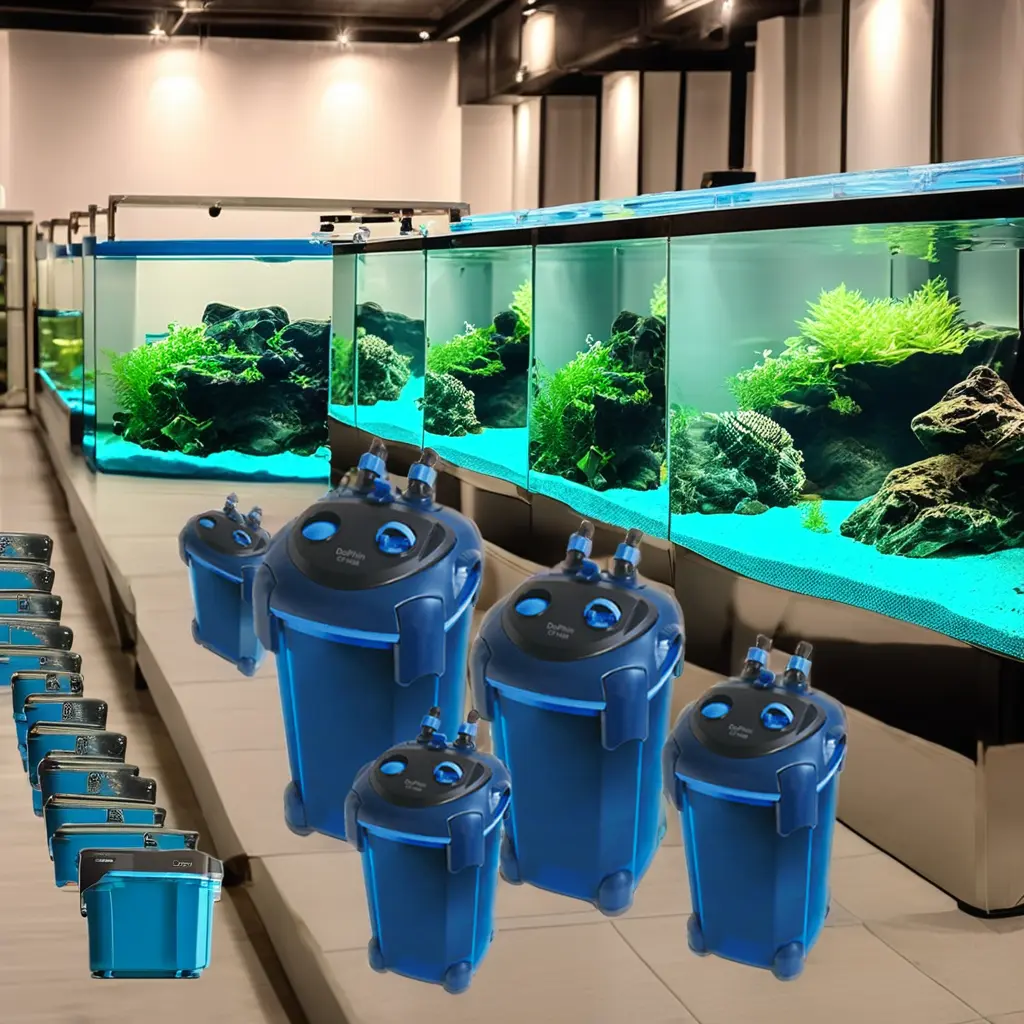Aquarium External Canister Filter Plastic Fish Tank Water Pump 5W 220V Water Filtration for External Aquariums