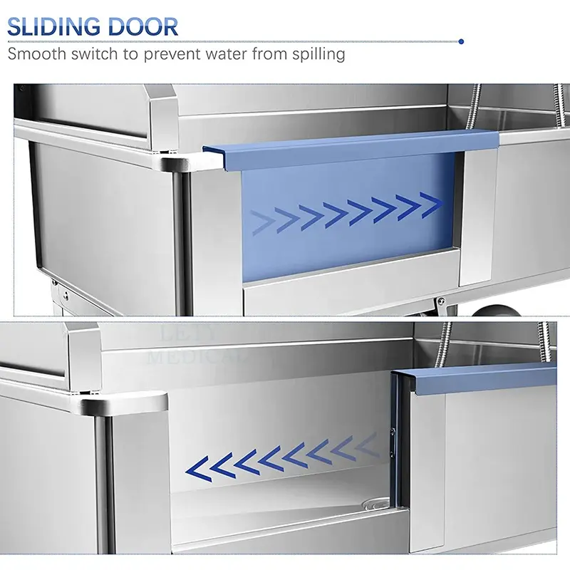 Pet Pool Stainless Steel Pet Spa Tub Pet Clinic Offers Dog Grooming Tub